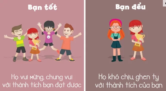 Sự khác biệt ɡiữa bạn tốt và bạn xấu 1 ban tot va