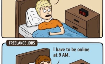 Sự khác nhau giữa freelancers và nhân viên văn phòng 1 dan van phong va lam tu do