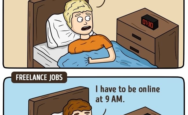 Sự khác nhau ɡiữa freelancerѕ và nhân viên văn phòng 1 dan van phong va lam tu do